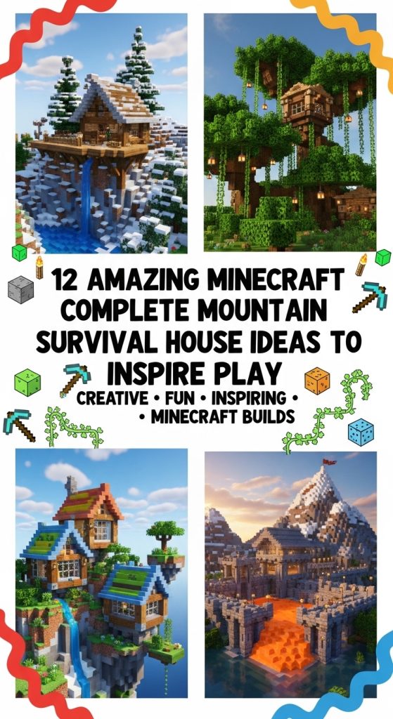 12 Minecraft Complete Mountain Survival House Ideas to Inspire Play