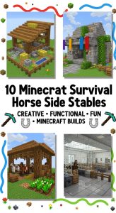 10 Minecraft Survival Horse Side Stables