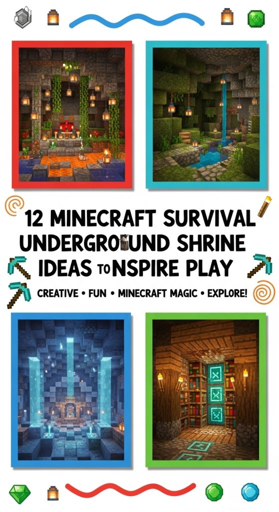 12 Minecraft Survival Underground Shrine Ideas to Inspire Play