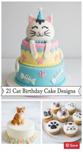 21 Cat Birthday Cake Design